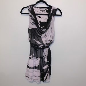 Express Women’s Chiffon Black and White Cocktail Dress. XS